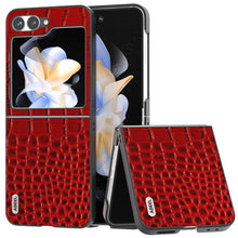 Load image into Gallery viewer, ABEEL Genuine Leather Crocodile Pattern Black Edge Phone Case