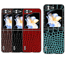 Load image into Gallery viewer, ABEEL Genuine Leather Crocodile Pattern Black Edge Phone Case