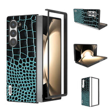 Load image into Gallery viewer, ABEEL Genuine Leather Crocodile Pattern Black Edge Phone Case