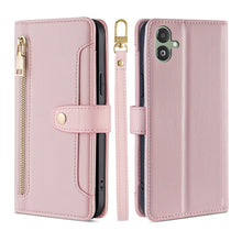 Load image into Gallery viewer, Sheep Texture Cross-body Zipper Wallet Leather Phone Case, For Samsung Galaxy M34 5G / F34 5G, For Samsung Galaxy S23 FE 5G, For Samsung Galaxy M54 5G, For Samsung Galaxy F14 5G, For Samsung Galaxy A34 5G, For Samsung Galaxy A54 5G                     ...