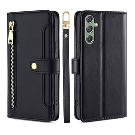 Sheep Texture Cross-body Zipper Wallet Leather Phone Case, For Samsung Galaxy M34 5G / F34 5G, For Samsung Galaxy S23 FE 5G, For Samsung Galaxy M54 5G, For Samsung Galaxy F14 5G, For Samsung Galaxy A34 5G, For Samsung Galaxy A54 5G                     ...