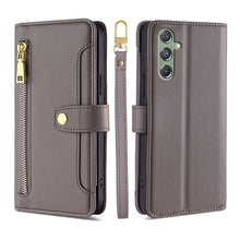 Load image into Gallery viewer, Sheep Texture Cross-body Zipper Wallet Leather Phone Case, For Samsung Galaxy M34 5G / F34 5G, For Samsung Galaxy S23 FE 5G, For Samsung Galaxy M54 5G, For Samsung Galaxy F14 5G, For Samsung Galaxy A34 5G, For Samsung Galaxy A54 5G                     ...