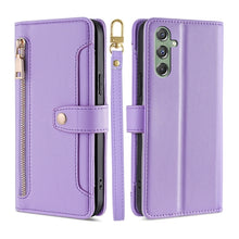 Load image into Gallery viewer, Sheep Texture Cross-body Zipper Wallet Leather Phone Case, For Samsung Galaxy M34 5G / F34 5G, For Samsung Galaxy S23 FE 5G, For Samsung Galaxy M54 5G, For Samsung Galaxy F14 5G, For Samsung Galaxy A34 5G, For Samsung Galaxy A54 5G                     ...