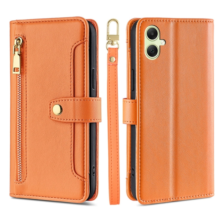 Sheep Texture Cross-body Zipper Wallet Leather Phone Case, For Samsung Galaxy M55 5G, For Samsung Galaxy M15, For Samsung Galaxy Xcover 7 5G, For Samsung Galaxy S24 Ultra 5G, For Samsung Galaxy S24+ 5G, For Samsung Galaxy S24 5G, For Samsung Galaxy A05...