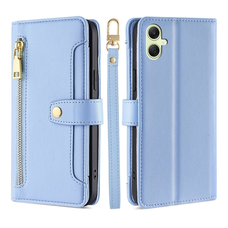 Sheep Texture Cross-body Zipper Wallet Leather Phone Case, For Samsung Galaxy M55 5G, For Samsung Galaxy M15, For Samsung Galaxy Xcover 7 5G, For Samsung Galaxy S24 Ultra 5G, For Samsung Galaxy S24+ 5G, For Samsung Galaxy S24 5G, For Samsung Galaxy A05...
