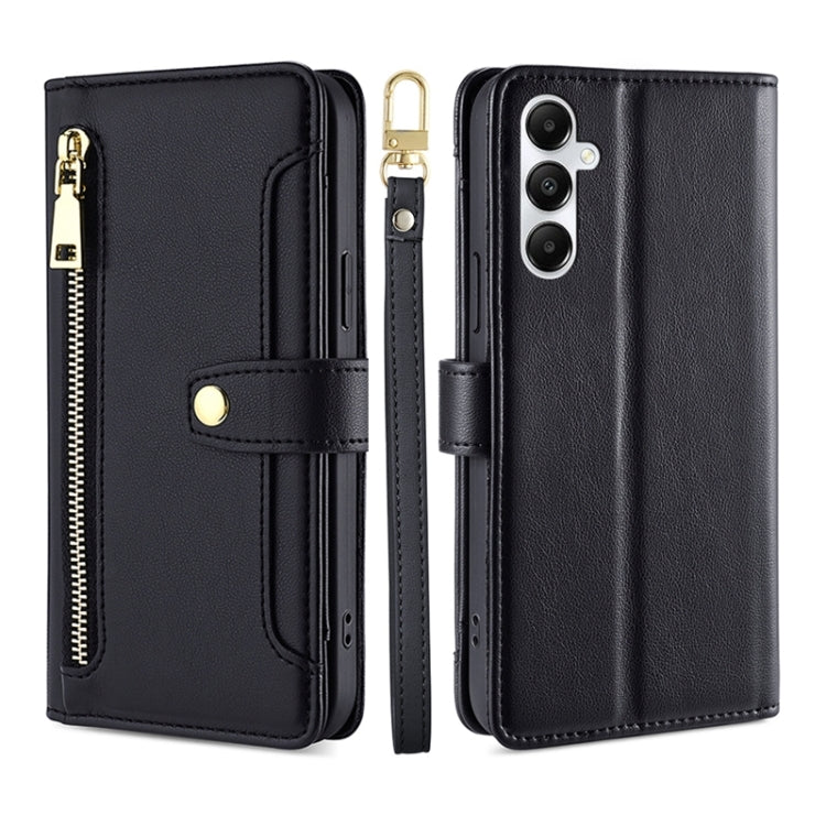 Sheep Texture Cross-body Zipper Wallet Leather Phone Case, For Samsung Galaxy M55 5G, For Samsung Galaxy M15, For Samsung Galaxy Xcover 7 5G, For Samsung Galaxy S24 Ultra 5G, For Samsung Galaxy S24+ 5G, For Samsung Galaxy S24 5G, For Samsung Galaxy A05...