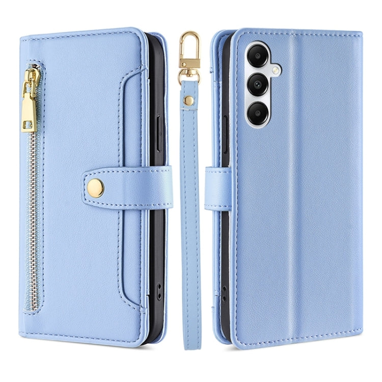 Sheep Texture Cross-body Zipper Wallet Leather Phone Case, For Samsung Galaxy M55 5G, For Samsung Galaxy M15, For Samsung Galaxy Xcover 7 5G, For Samsung Galaxy S24 Ultra 5G, For Samsung Galaxy S24+ 5G, For Samsung Galaxy S24 5G, For Samsung Galaxy A05...