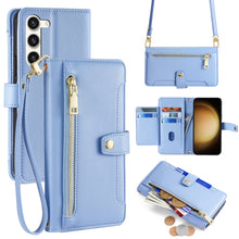 Load image into Gallery viewer, Sheep Texture Cross-body Zipper Wallet Leather Phone Case, For Samsung Galaxy M34 5G / F34 5G, For Samsung Galaxy S23 FE 5G, For Samsung Galaxy M54 5G, For Samsung Galaxy F14 5G, For Samsung Galaxy A34 5G, For Samsung Galaxy A54 5G                     ...