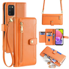 Load image into Gallery viewer, Sheep Texture Cross-body Zipper Wallet Leather Phone Case, For Samsung Galaxy A13 4G, For Samsung Galaxy M52 5G, For Samsung Galaxy S22+ 5G, For Samsung Galaxy S22 5G, For Samsung Galaxy A13 5G, For Samsung Galaxy A52 5G / 4G / A52s 5G                 ...