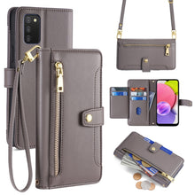 Load image into Gallery viewer, Sheep Texture Cross-body Zipper Wallet Leather Phone Case, For Samsung Galaxy A13 4G, For Samsung Galaxy M52 5G, For Samsung Galaxy S22+ 5G, For Samsung Galaxy S22 5G, For Samsung Galaxy A13 5G, For Samsung Galaxy A52 5G / 4G / A52s 5G                 ...