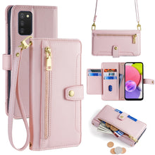 Load image into Gallery viewer, Sheep Texture Cross-body Zipper Wallet Leather Phone Case, For Samsung Galaxy A13 4G, For Samsung Galaxy M52 5G, For Samsung Galaxy S22+ 5G, For Samsung Galaxy S22 5G, For Samsung Galaxy A13 5G, For Samsung Galaxy A52 5G / 4G / A52s 5G                 ...