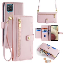 Load image into Gallery viewer, Sheep Texture Cross-body Zipper Wallet Leather Phone Case, For Samsung Galaxy A22 5G, For Samsung Galaxy S21 FE 5G, For Samsung Galaxy S21 5G, For Samsung Galaxy A32 4G, For Samsung Galaxy S21+ 5G, For Samsung Galaxy S21 Ultra 5G, For Samsung Galaxy A1...