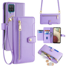 Load image into Gallery viewer, Sheep Texture Cross-body Zipper Wallet Leather Phone Case, For Samsung Galaxy A22 5G, For Samsung Galaxy S21 FE 5G, For Samsung Galaxy S21 5G, For Samsung Galaxy A32 4G, For Samsung Galaxy S21+ 5G, For Samsung Galaxy S21 Ultra 5G, For Samsung Galaxy A1...