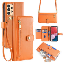Load image into Gallery viewer, Sheep Texture Cross-body Zipper Wallet Leather Phone Case, For Samsung Galaxy A13 4G, For Samsung Galaxy M52 5G, For Samsung Galaxy S22+ 5G, For Samsung Galaxy S22 5G, For Samsung Galaxy A13 5G, For Samsung Galaxy A52 5G / 4G / A52s 5G                 ...