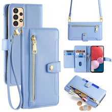 Load image into Gallery viewer, Sheep Texture Cross-body Zipper Wallet Leather Phone Case, For Samsung Galaxy A13 4G, For Samsung Galaxy M52 5G, For Samsung Galaxy S22+ 5G, For Samsung Galaxy S22 5G, For Samsung Galaxy A13 5G, For Samsung Galaxy A52 5G / 4G / A52s 5G                 ...