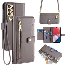 Load image into Gallery viewer, Sheep Texture Cross-body Zipper Wallet Leather Phone Case, For Samsung Galaxy A13 4G, For Samsung Galaxy M52 5G, For Samsung Galaxy S22+ 5G, For Samsung Galaxy S22 5G, For Samsung Galaxy A13 5G, For Samsung Galaxy A52 5G / 4G / A52s 5G                 ...
