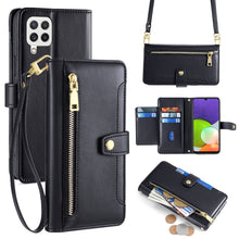 Load image into Gallery viewer, Sheep Texture Cross-body Zipper Wallet Leather Phone Case, For Samsung Galaxy A13 4G, For Samsung Galaxy M52 5G, For Samsung Galaxy S22+ 5G, For Samsung Galaxy S22 5G, For Samsung Galaxy A13 5G, For Samsung Galaxy A52 5G / 4G / A52s 5G                 ...