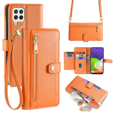 Load image into Gallery viewer, Sheep Texture Cross-body Zipper Wallet Leather Phone Case, For Samsung Galaxy A13 4G, For Samsung Galaxy M52 5G, For Samsung Galaxy S22+ 5G, For Samsung Galaxy S22 5G, For Samsung Galaxy A13 5G, For Samsung Galaxy A52 5G / 4G / A52s 5G                 ...