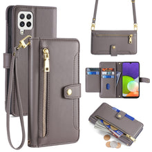 Load image into Gallery viewer, Sheep Texture Cross-body Zipper Wallet Leather Phone Case, For Samsung Galaxy A13 4G, For Samsung Galaxy M52 5G, For Samsung Galaxy S22+ 5G, For Samsung Galaxy S22 5G, For Samsung Galaxy A13 5G, For Samsung Galaxy A52 5G / 4G / A52s 5G                 ...