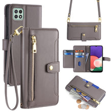 Load image into Gallery viewer, Sheep Texture Cross-body Zipper Wallet Leather Phone Case, For Samsung Galaxy A22 5G, For Samsung Galaxy S21 FE 5G, For Samsung Galaxy S21 5G, For Samsung Galaxy A32 4G, For Samsung Galaxy S21+ 5G, For Samsung Galaxy S21 Ultra 5G, For Samsung Galaxy A1...