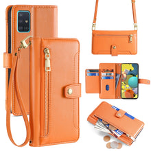Load image into Gallery viewer, Sheep Texture Cross-body Zipper Wallet Leather Phone Case
