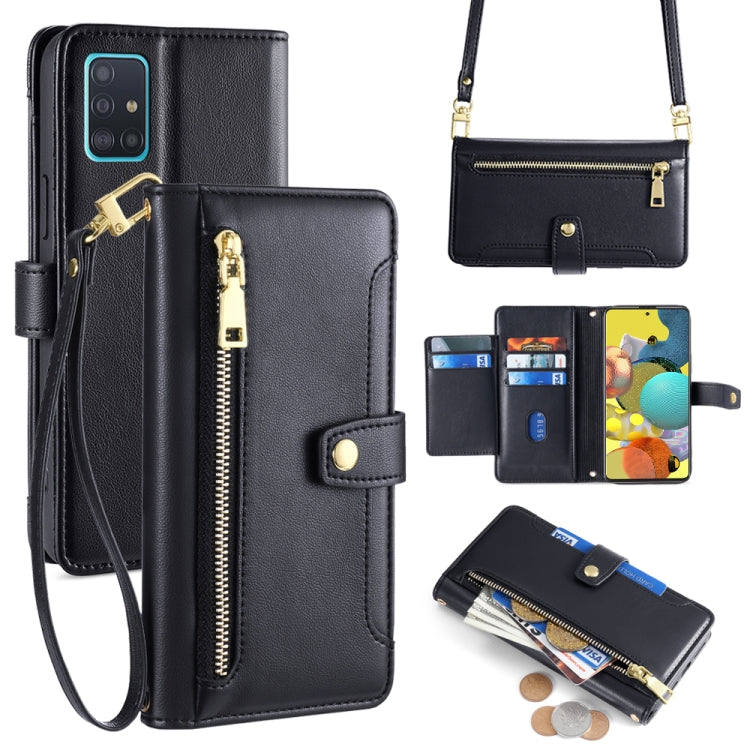 Sheep Texture Cross-body Zipper Wallet Leather Phone Case, For Samsung Galaxy A22 5G, For Samsung Galaxy S21 FE 5G, For Samsung Galaxy S21 5G, For Samsung Galaxy A32 4G, For Samsung Galaxy S21+ 5G, For Samsung Galaxy S21 Ultra 5G, For Samsung Galaxy A1...
