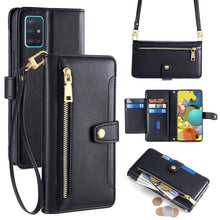 Load image into Gallery viewer, Sheep Texture Cross-body Zipper Wallet Leather Phone Case, For Samsung Galaxy A22 5G, For Samsung Galaxy S21 FE 5G, For Samsung Galaxy S21 5G, For Samsung Galaxy A32 4G, For Samsung Galaxy S21+ 5G, For Samsung Galaxy S21 Ultra 5G, For Samsung Galaxy A1...