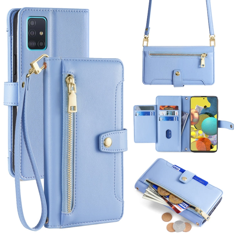 Sheep Texture Cross-body Zipper Wallet Leather Phone Case, For Samsung Galaxy A22 5G, For Samsung Galaxy S21 FE 5G, For Samsung Galaxy S21 5G, For Samsung Galaxy A32 4G, For Samsung Galaxy S21+ 5G, For Samsung Galaxy S21 Ultra 5G, For Samsung Galaxy A1...
