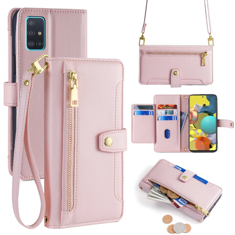 Sheep Texture Cross-body Zipper Wallet Leather Phone Case, For Samsung Galaxy A22 5G, For Samsung Galaxy S21 FE 5G, For Samsung Galaxy S21 5G, For Samsung Galaxy A32 4G, For Samsung Galaxy S21+ 5G, For Samsung Galaxy S21 Ultra 5G, For Samsung Galaxy A1...