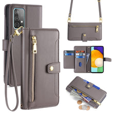 Load image into Gallery viewer, Sheep Texture Cross-body Zipper Wallet Leather Phone Case, For Samsung Galaxy A13 4G, For Samsung Galaxy M52 5G, For Samsung Galaxy S22+ 5G, For Samsung Galaxy S22 5G, For Samsung Galaxy A13 5G, For Samsung Galaxy A52 5G / 4G / A52s 5G                 ...