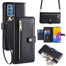 Load image into Gallery viewer, Sheep Texture Cross-body Zipper Wallet Leather Phone Case, For Samsung Galaxy A13 4G, For Samsung Galaxy M52 5G, For Samsung Galaxy S22+ 5G, For Samsung Galaxy S22 5G, For Samsung Galaxy A13 5G, For Samsung Galaxy A52 5G / 4G / A52s 5G                 ...