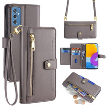 Load image into Gallery viewer, Sheep Texture Cross-body Zipper Wallet Leather Phone Case, For Samsung Galaxy A13 4G, For Samsung Galaxy M52 5G, For Samsung Galaxy S22+ 5G, For Samsung Galaxy S22 5G, For Samsung Galaxy A13 5G, For Samsung Galaxy A52 5G / 4G / A52s 5G                 ...