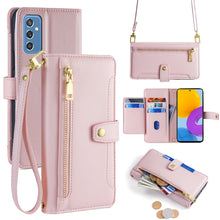 Load image into Gallery viewer, Sheep Texture Cross-body Zipper Wallet Leather Phone Case, For Samsung Galaxy A13 4G, For Samsung Galaxy M52 5G, For Samsung Galaxy S22+ 5G, For Samsung Galaxy S22 5G, For Samsung Galaxy A13 5G, For Samsung Galaxy A52 5G / 4G / A52s 5G                 ...