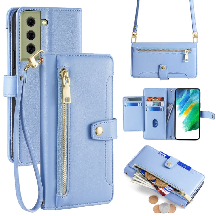 Sheep Texture Cross-body Zipper Wallet Leather Phone Case, For Samsung Galaxy A22 5G, For Samsung Galaxy S21 FE 5G, For Samsung Galaxy S21 5G, For Samsung Galaxy A32 4G, For Samsung Galaxy S21+ 5G, For Samsung Galaxy S21 Ultra 5G, For Samsung Galaxy A1...