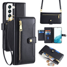 Load image into Gallery viewer, Sheep Texture Cross-body Zipper Wallet Leather Phone Case, For Samsung Galaxy A13 4G, For Samsung Galaxy M52 5G, For Samsung Galaxy S22+ 5G, For Samsung Galaxy S22 5G, For Samsung Galaxy A13 5G, For Samsung Galaxy A52 5G / 4G / A52s 5G                 ...