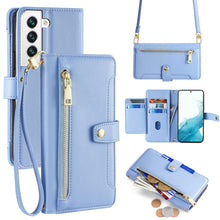 Load image into Gallery viewer, Sheep Texture Cross-body Zipper Wallet Leather Phone Case, For Samsung Galaxy A13 4G, For Samsung Galaxy M52 5G, For Samsung Galaxy S22+ 5G, For Samsung Galaxy S22 5G, For Samsung Galaxy A13 5G, For Samsung Galaxy A52 5G / 4G / A52s 5G                 ...