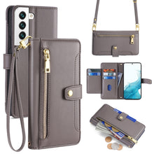 Load image into Gallery viewer, Sheep Texture Cross-body Zipper Wallet Leather Phone Case, For Samsung Galaxy A13 4G, For Samsung Galaxy M52 5G, For Samsung Galaxy S22+ 5G, For Samsung Galaxy S22 5G, For Samsung Galaxy A13 5G, For Samsung Galaxy A52 5G / 4G / A52s 5G                 ...