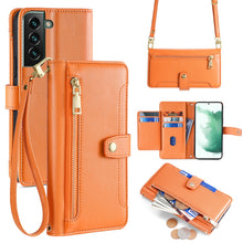 Load image into Gallery viewer, Sheep Texture Cross-body Zipper Wallet Leather Phone Case, For Samsung Galaxy A13 4G, For Samsung Galaxy M52 5G, For Samsung Galaxy S22+ 5G, For Samsung Galaxy S22 5G, For Samsung Galaxy A13 5G, For Samsung Galaxy A52 5G / 4G / A52s 5G                 ...