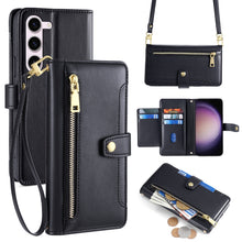 Load image into Gallery viewer, Sheep Texture Cross-body Zipper Wallet Leather Phone Case, For Samsung Galaxy M55 5G, For Samsung Galaxy M15, For Samsung Galaxy Xcover 7 5G, For Samsung Galaxy S24 Ultra 5G, For Samsung Galaxy S24+ 5G, For Samsung Galaxy S24 5G, For Samsung Galaxy A05...