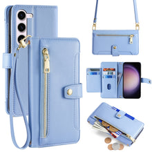 Load image into Gallery viewer, Sheep Texture Cross-body Zipper Wallet Leather Phone Case, For Samsung Galaxy M55 5G, For Samsung Galaxy M15, For Samsung Galaxy Xcover 7 5G, For Samsung Galaxy S24 Ultra 5G, For Samsung Galaxy S24+ 5G, For Samsung Galaxy S24 5G, For Samsung Galaxy A05...