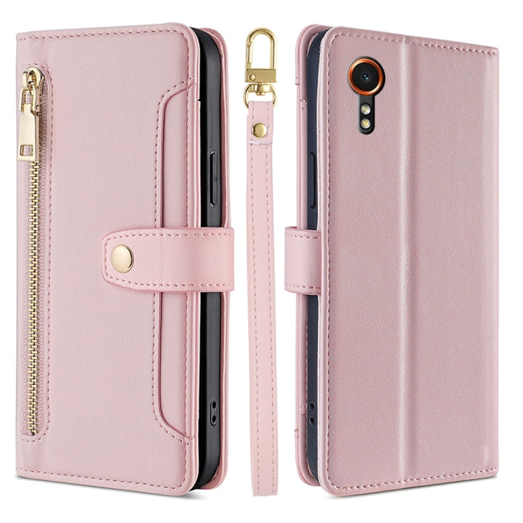 Sheep Texture Cross-body Zipper Wallet Leather Phone Case, For Samsung Galaxy M55 5G, For Samsung Galaxy M15, For Samsung Galaxy Xcover 7 5G, For Samsung Galaxy S24 Ultra 5G, For Samsung Galaxy S24+ 5G, For Samsung Galaxy S24 5G, For Samsung Galaxy A05...