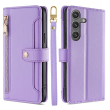 Load image into Gallery viewer, Sheep Texture Cross-body Zipper Wallet Leather Phone Case, For Samsung Galaxy M55 5G, For Samsung Galaxy M15, For Samsung Galaxy Xcover 7 5G, For Samsung Galaxy S24 Ultra 5G, For Samsung Galaxy S24+ 5G, For Samsung Galaxy S24 5G, For Samsung Galaxy A05...