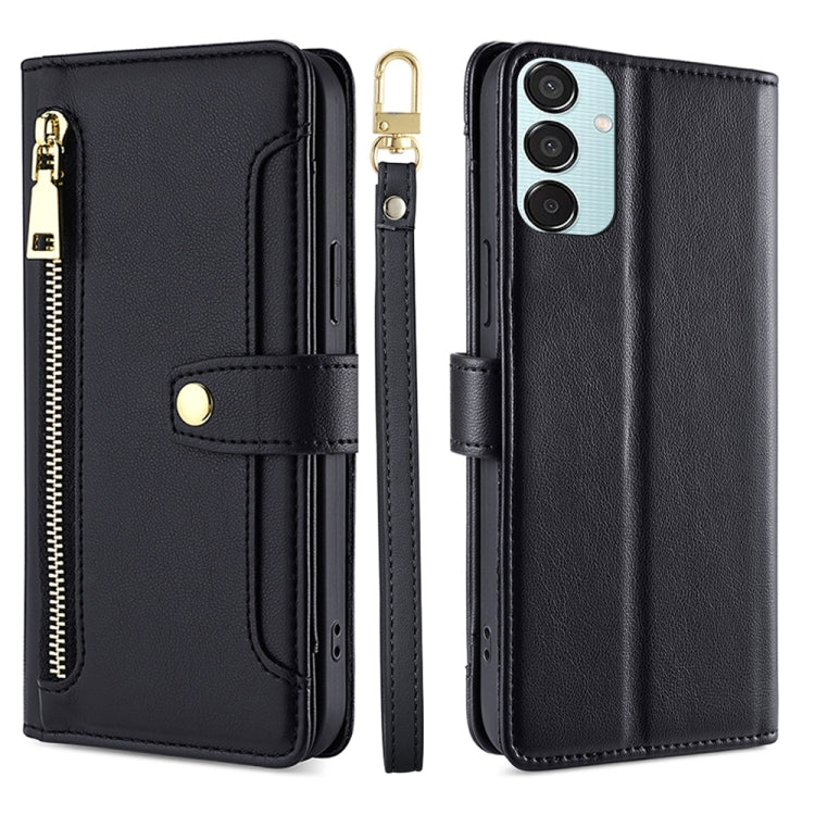 Sheep Texture Cross-body Zipper Wallet Leather Phone Case, For Samsung Galaxy M55 5G, For Samsung Galaxy M15, For Samsung Galaxy Xcover 7 5G, For Samsung Galaxy S24 Ultra 5G, For Samsung Galaxy S24+ 5G, For Samsung Galaxy S24 5G, For Samsung Galaxy A05...