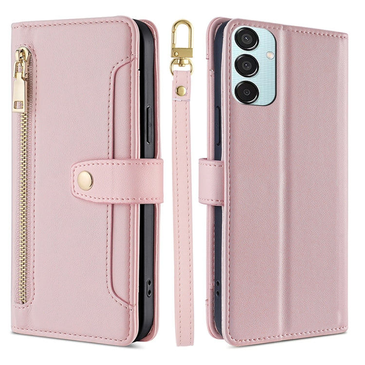 Sheep Texture Cross-body Zipper Wallet Leather Phone Case, For Samsung Galaxy M55 5G, For Samsung Galaxy M15, For Samsung Galaxy Xcover 7 5G, For Samsung Galaxy S24 Ultra 5G, For Samsung Galaxy S24+ 5G, For Samsung Galaxy S24 5G, For Samsung Galaxy A05...