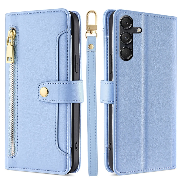 Sheep Texture Cross-body Zipper Wallet Leather Phone Case, For Samsung Galaxy M55 5G, For Samsung Galaxy M15, For Samsung Galaxy Xcover 7 5G, For Samsung Galaxy S24 Ultra 5G, For Samsung Galaxy S24+ 5G, For Samsung Galaxy S24 5G, For Samsung Galaxy A05...