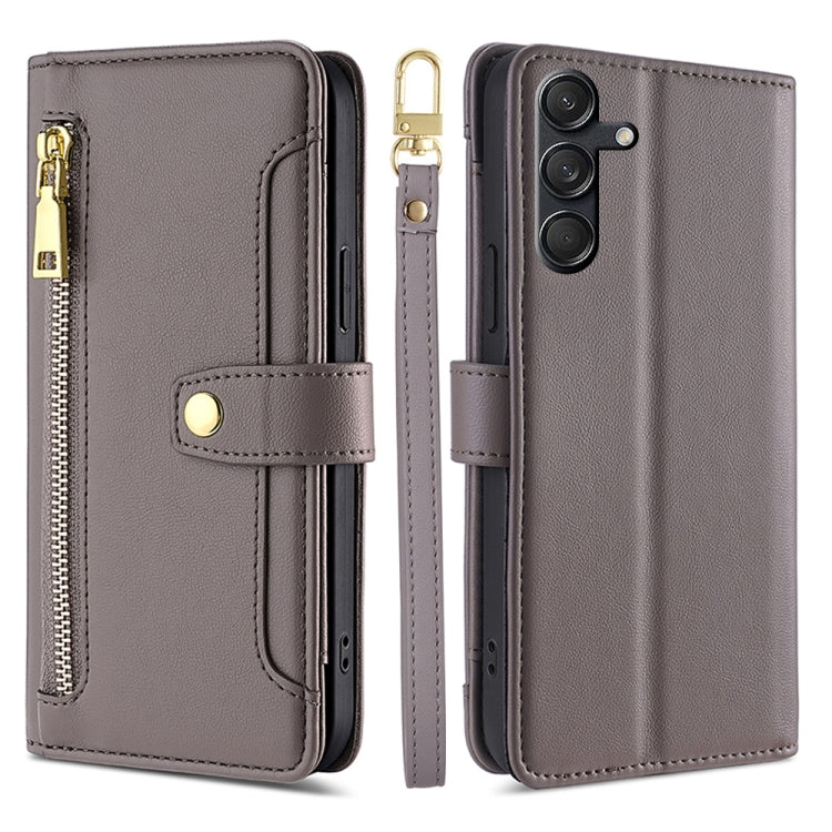 Sheep Texture Cross-body Zipper Wallet Leather Phone Case, For Samsung Galaxy M55 5G, For Samsung Galaxy M15, For Samsung Galaxy Xcover 7 5G, For Samsung Galaxy S24 Ultra 5G, For Samsung Galaxy S24+ 5G, For Samsung Galaxy S24 5G, For Samsung Galaxy A05...