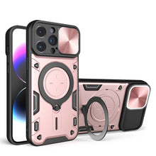 Load image into Gallery viewer, CD Texture Sliding Camshield Magnetic Holder Phone Case, For iPhone 14 Pro Max, For iPhone 13 Pro Max, For iPhone 13 Pro, For iPhone 13, For iPhone 12, For iPhone 12 Pro Max, For iPhone 12 Pro, For iPhone 11 Pro Max