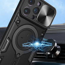 Load image into Gallery viewer, CD Texture Sliding Camshield Magnetic Holder Phone Case, For iPhone 14 Pro Max, For iPhone 13 Pro Max, For iPhone 13 Pro, For iPhone 13, For iPhone 12, For iPhone 12 Pro Max, For iPhone 12 Pro, For iPhone 11 Pro Max