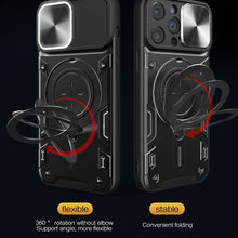 Load image into Gallery viewer, CD Texture Sliding Camshield Magnetic Holder Phone Case, For iPhone 14 Pro Max, For iPhone 13 Pro Max, For iPhone 13 Pro, For iPhone 13, For iPhone 12, For iPhone 12 Pro Max, For iPhone 12 Pro, For iPhone 11 Pro Max