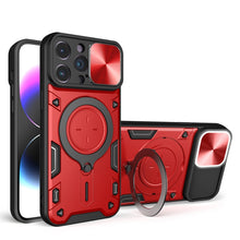 Load image into Gallery viewer, CD Texture Sliding Camshield Magnetic Holder Phone Case, For iPhone 14, For iPhone 14 Pro, For iPhone 14 Pro Max, For iPhone 13 Pro Max, For iPhone 13 Pro, For iPhone 13, For iPhone 12, For iPhone 12 Pro Max